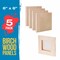 Unfinished Cradled Wood Panels for Painting, 5 Pack of 6x6 inch - Studio Birch Wooden Canvas Boards 3/4" Deep - Mixed-Media Craft, Acrylic, Oil, Encaustic, Paint Pouring Panel Board